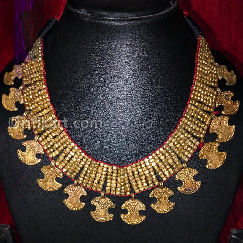 Tribal Handcrafted Dhokra Designer Necklace-10_2