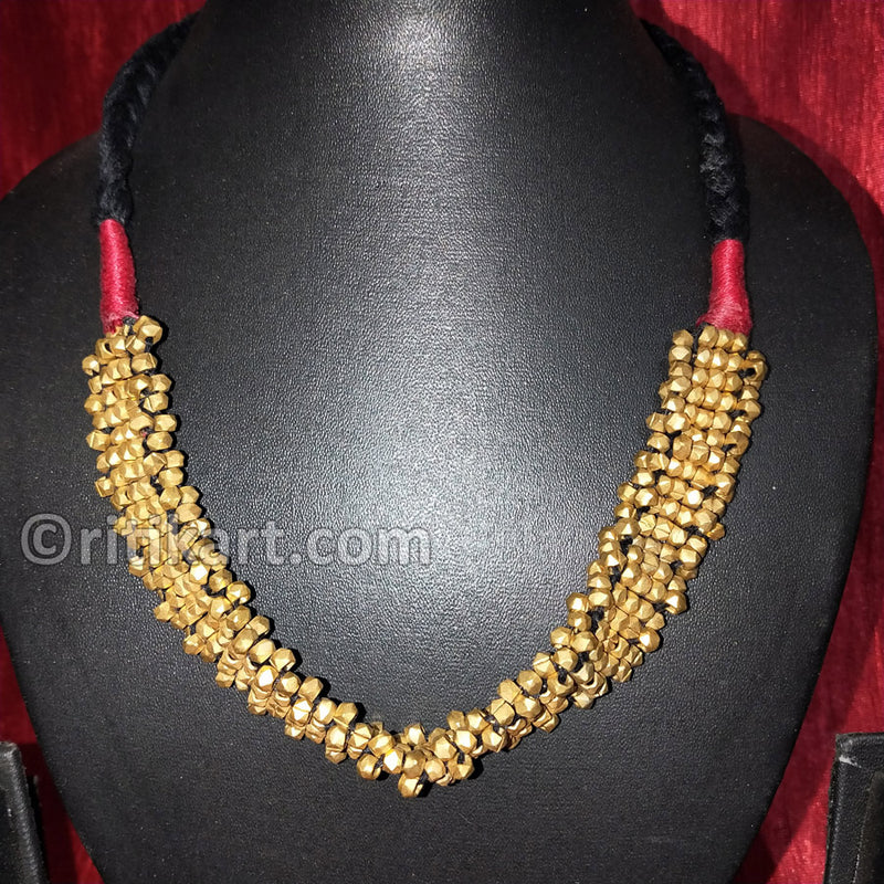 Tribal Necklace Exclusive Golden Brass Beads
