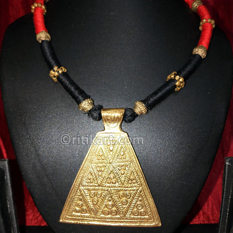 Tribal Necklace Ancient Pyramid Structure Design