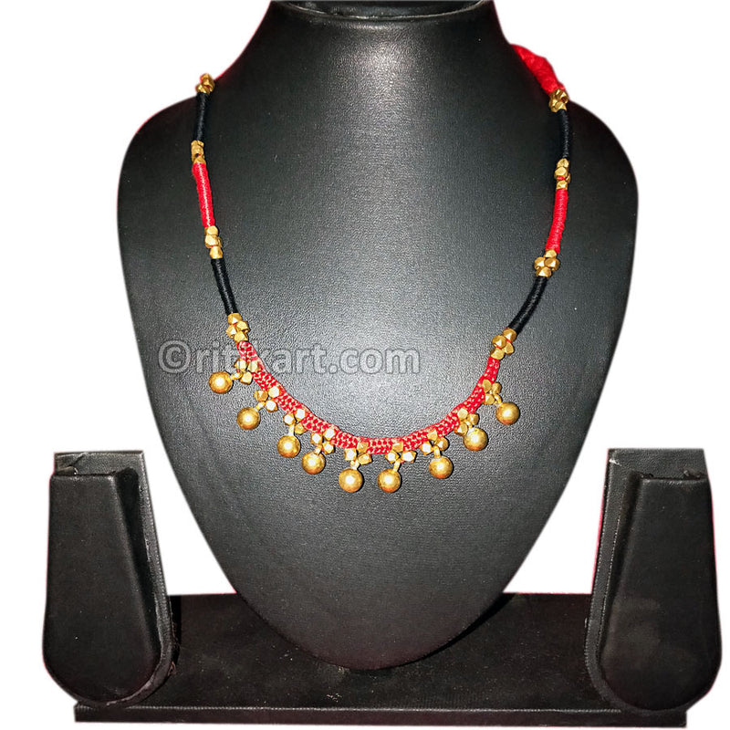 Tribal Necklace with Beautiful Brass Ghungroo Design