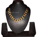 Tribal Necklace Brass Balls embedded in Black Thread