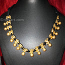 Tribal Necklace Brass Balls embedded in Black Thread