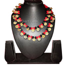 Tribal Necklace Brass Flowers Two Round Folded Design