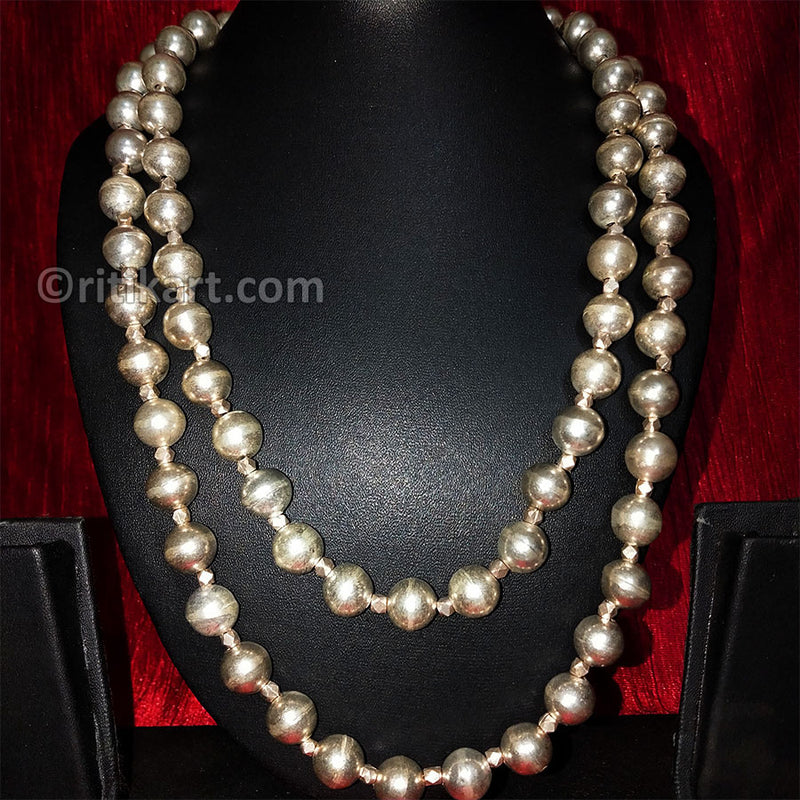 Tribal Ancient White Metal Necklace