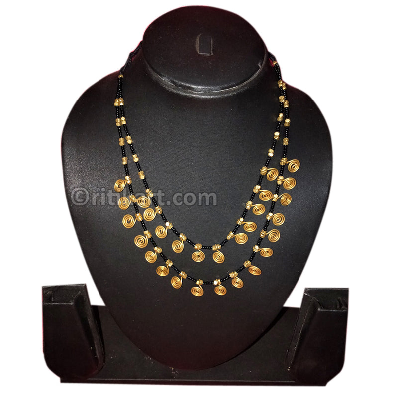 Tribal Two Layered Dhokra Necklace