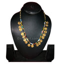 Trendy Multi Color Tribal Necklace with Brass Rings