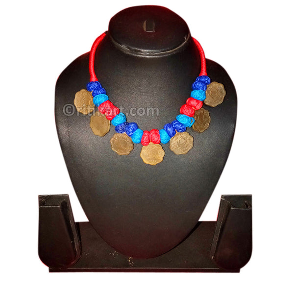 Tribal Dhokra Antique 10 Paisa Necklace