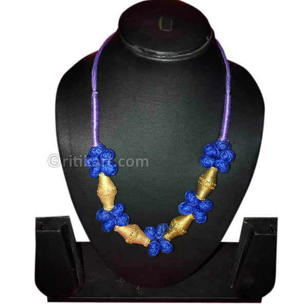 Tribal Dhokra Beautiful Brass Vessels Necklace_1