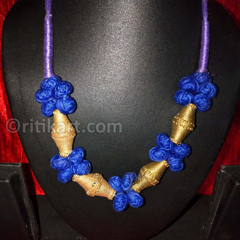 Tribal Dhokra Beautiful Brass Vessels Necklace_2