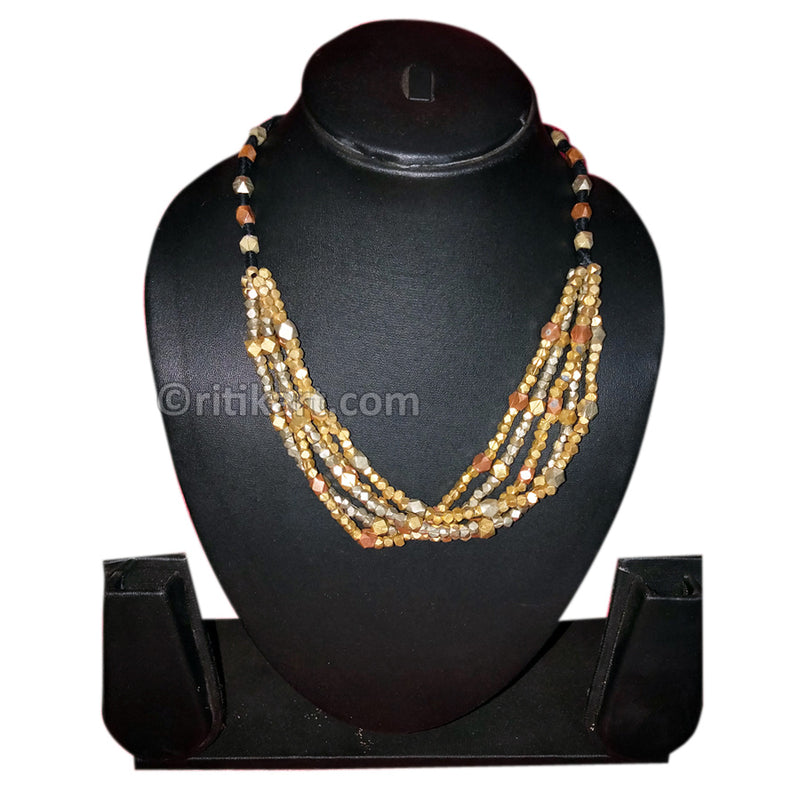 Tribal Brass Beads Necklace with Heavy Design_1