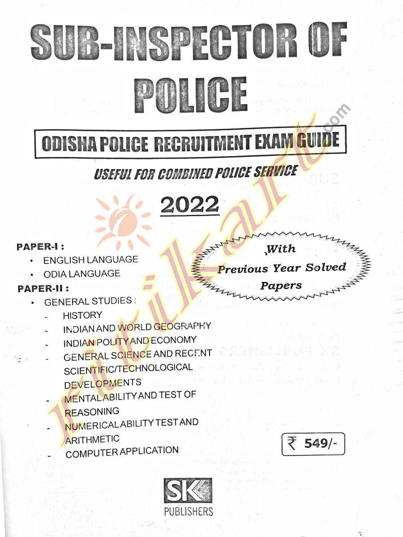 Sub-Inspector of Police: Odisha Police Recruitment Exam Guide_1