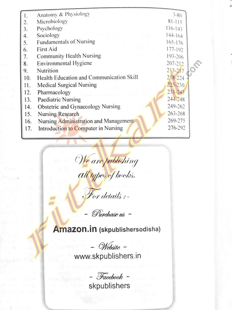 Guide for Nursing Officer_contents