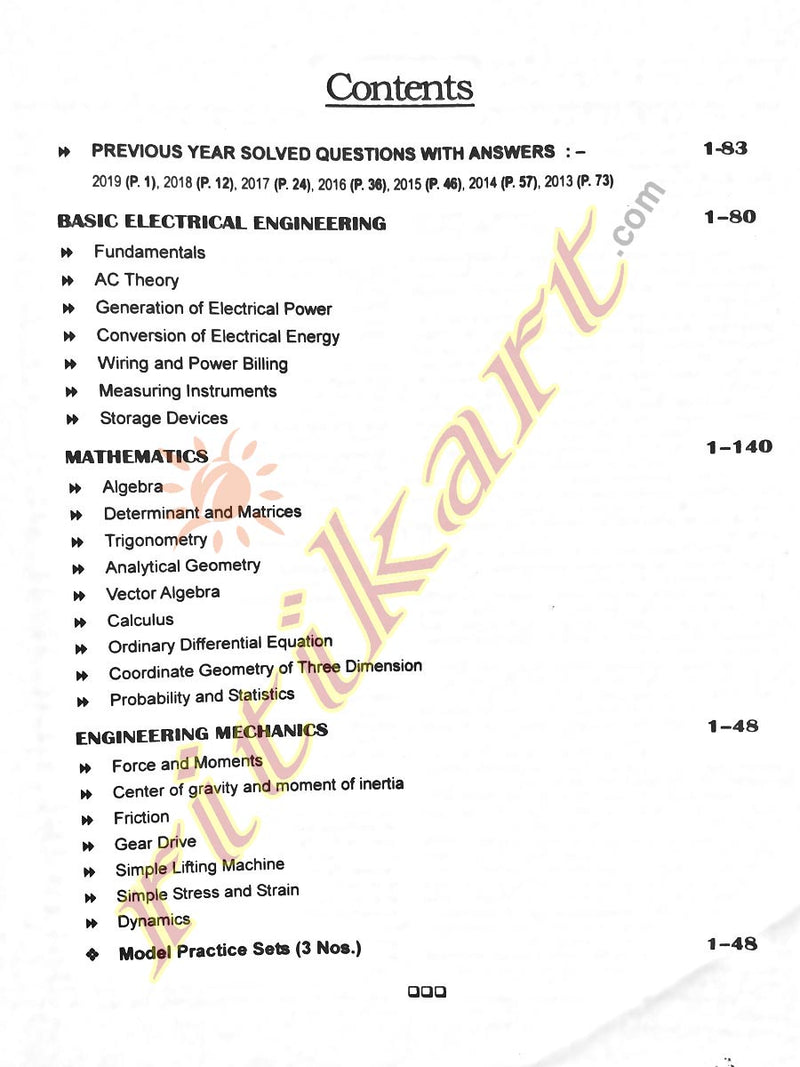 OJEE Lateral Entrance Test Guide_contents