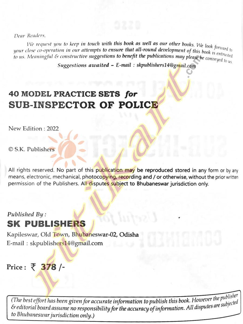 40 Model Practice Sets for Sub-Inspector of Police_3