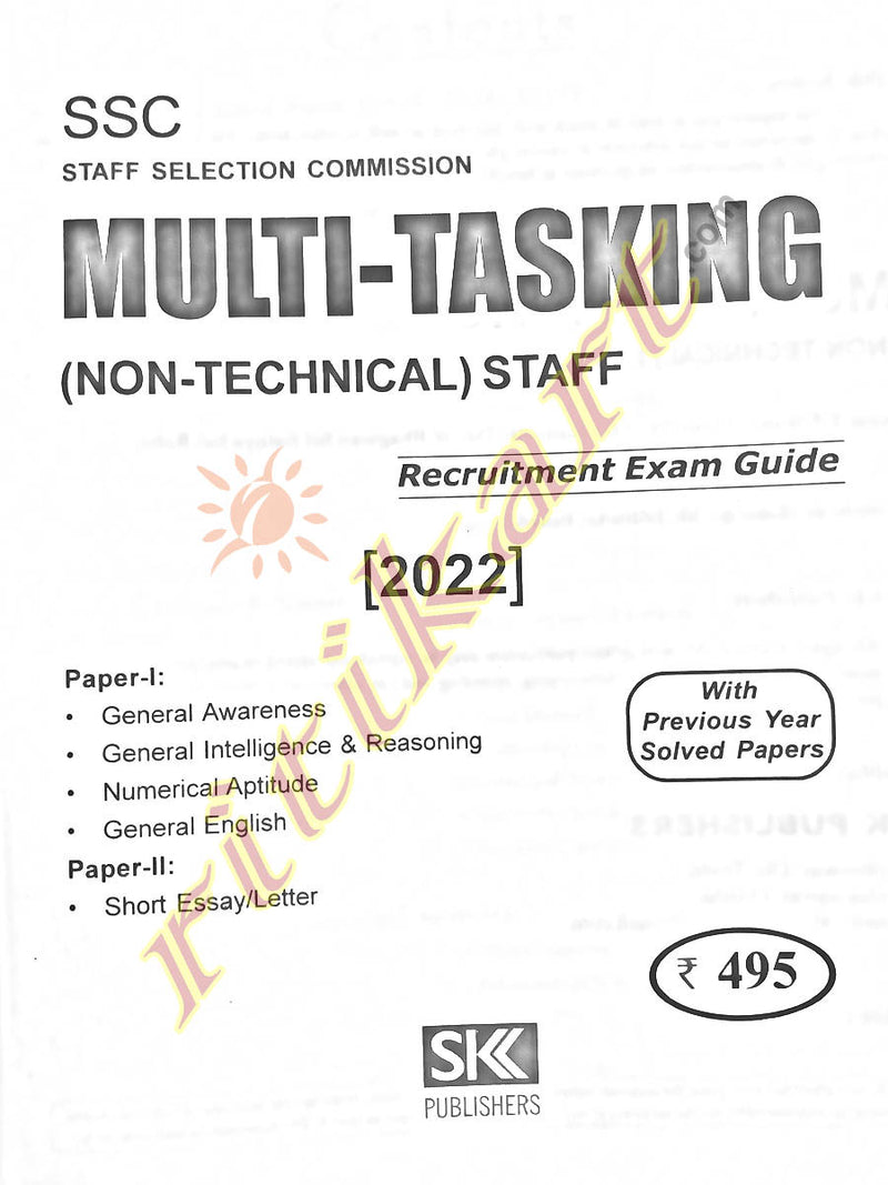 SSC Multi Tasking(Non-Technical) Staff Recruitment Exam Guide_1