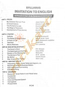 Invitation to English(Book-1,2,3,4)  for +2 Second Year_syllabus