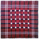 Cotton Maroon Sambalpuri Rumal with 25 Stars (Size 24 inch)
