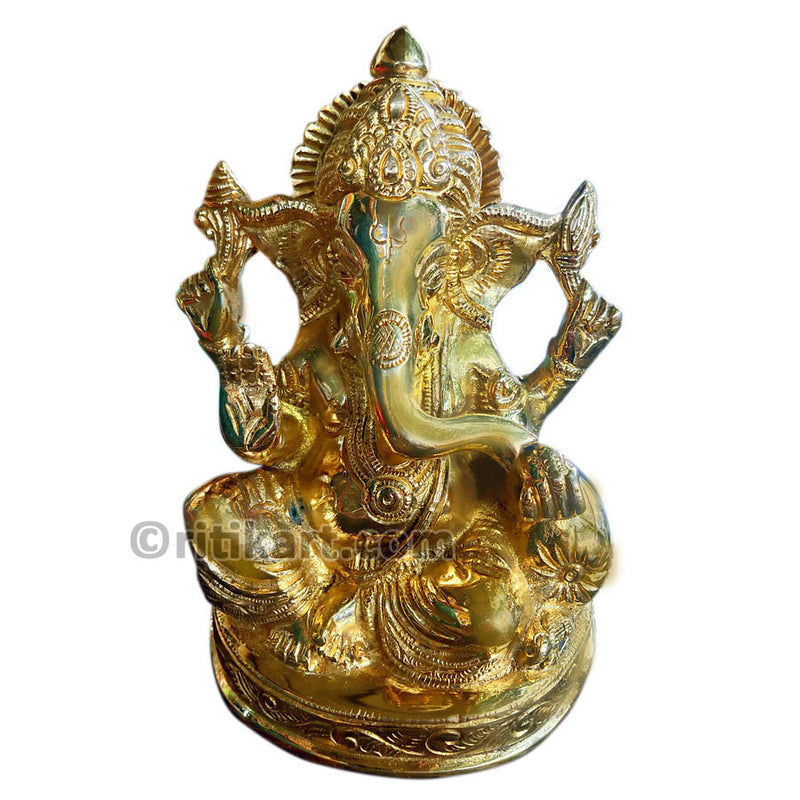 Brass Made Ganesh Idol