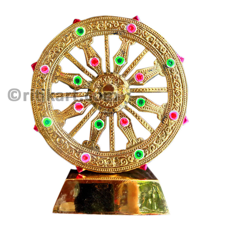 Brass Handcrafted Konark Wheel 8 inches_1
