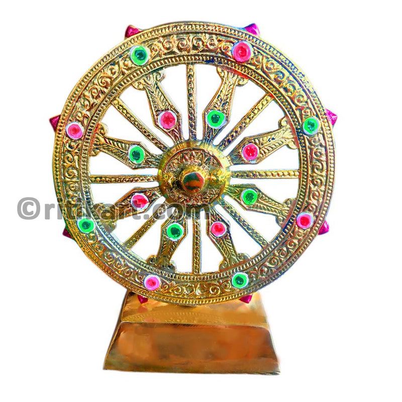 Brass Handcrafted Konark Wheel 8 inches_2