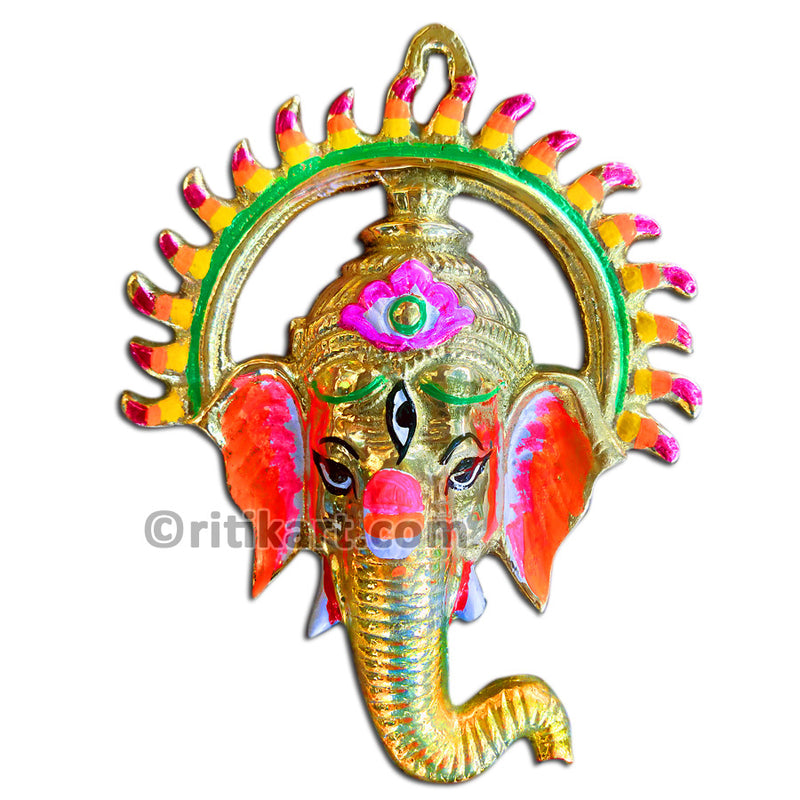 Brass Wall Hanging Lord Ganesh Statue_front
