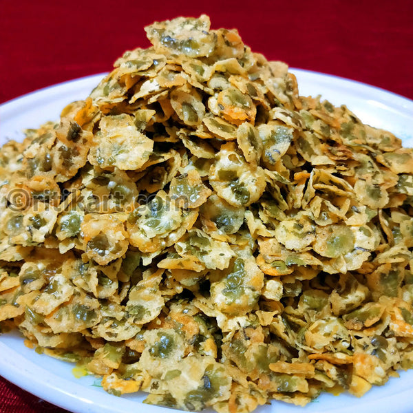 Crispy and Healthy Snack-Crushed Moong/Mooga Chhecha