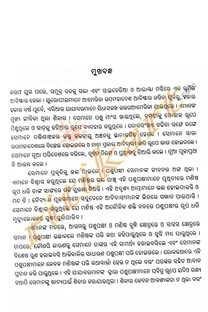 Odia Children Book - Amerikiya Adivasi Lokakatha