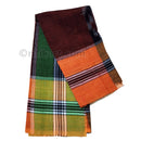 Cotton Green-Orange Sambalpuri Rumal with Single Star (Size-16 inch)_2