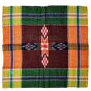 Cotton Green-Orange Sambalpuri Rumal with Single Star (Size-16 inch)_1