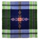 Cotton Sambalpuri Rumal with Single Star 16 inch(Blue and Green Color)_1