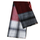 Cotton Maroon and Gray Sambalpuri Rumal with Single Star (Size-16 inch)_2