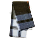 Cotton White with Grey Sambalpuri Rumal Single Star (Size-18 inch)_2