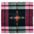 Cotton Pink and Green Single Star Sambalpuri Rumal (Size-18 inch)_1