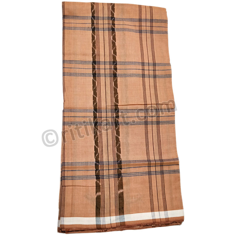 Handloom Sambalpuri Odisha Lahri Wheat Color Cotton Lungi