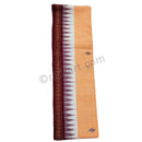 Sambalpuri Fine Quality Hand Woven Pure Cotton Light Orange Brown Border Gamcha