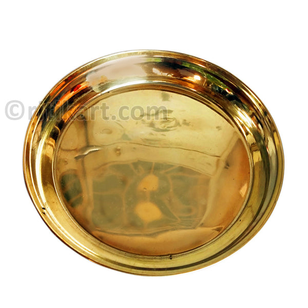 Brass Puja Bhog Plate (Small)