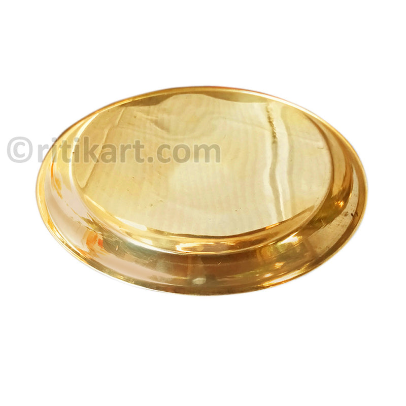 Brass Puja Bhog Plate (Small)
