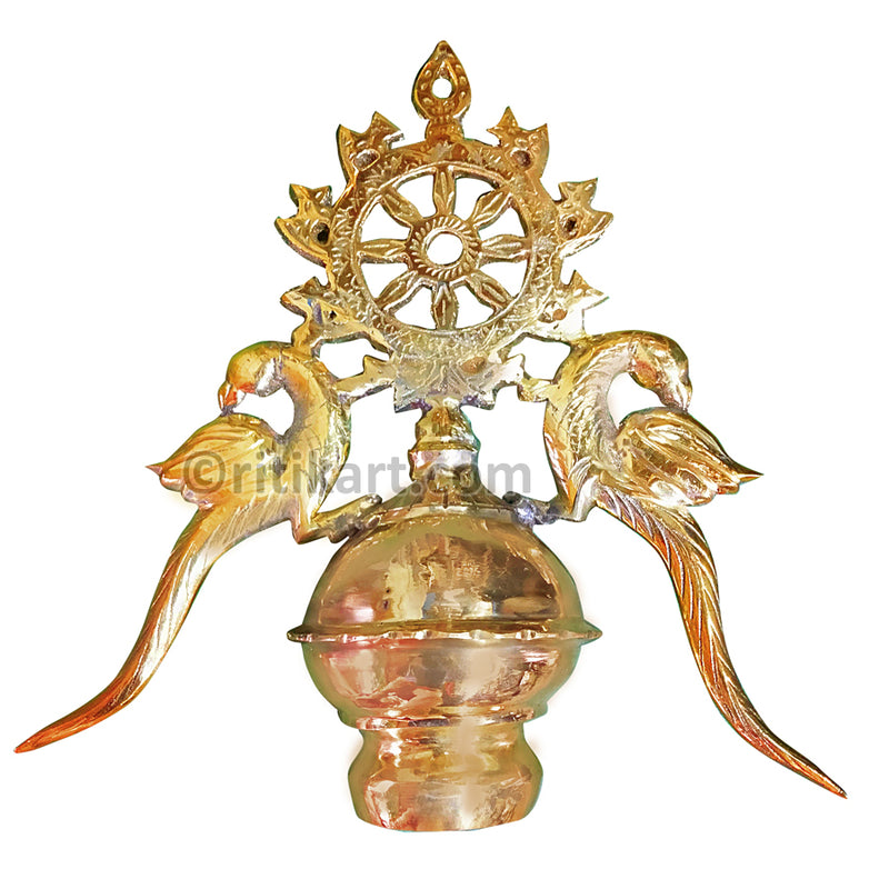 Brass Temple Kalash with Chakra