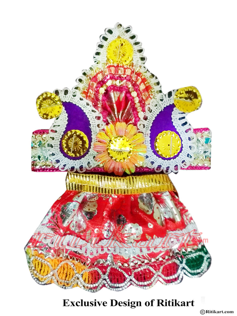 Jagannath Balabhadra Subhadra puja Mukta dress 1 Feet pic3