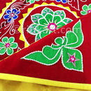 Base Red Velvet Flower Design Applique pic-3