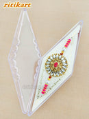 Designer Kundan Rakhi With White Stone