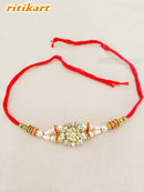 Designer Moti With Stone Rakhi