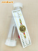 Designer Golden Crystal Rakhi