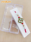 Designer Pearl and Stone Rakhi