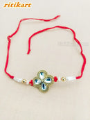 Designer Pearl and Stone Rakhi