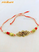 Amazing Antique Finish Designer Metal Rakhi