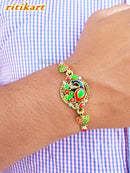 Kundan Peacock Designer Rakhi