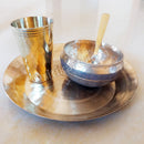 Kansa Thali Set (1 Thali + 1 Bowl +1 Glass and 1 Spoon)