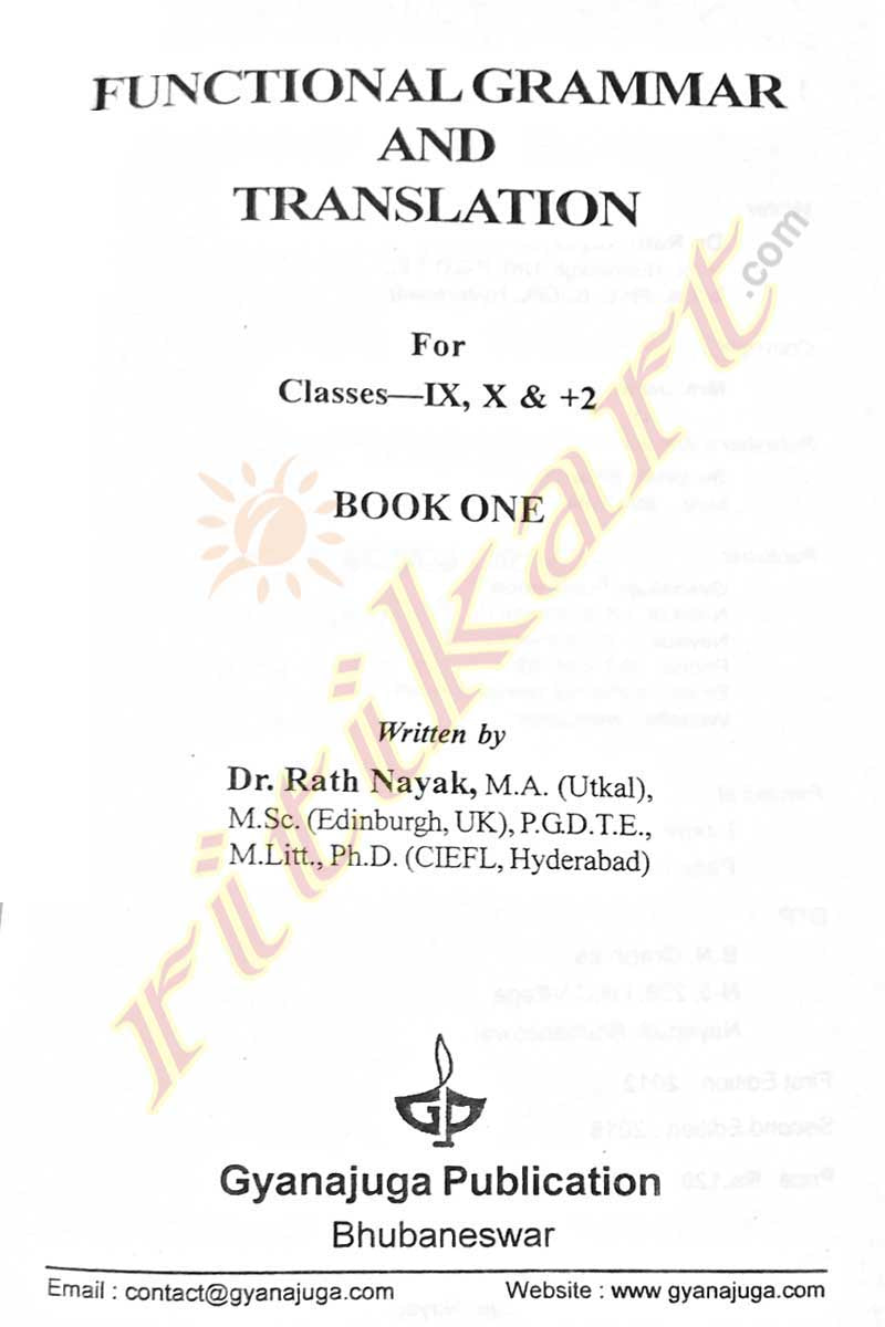 Functional Grammar And Translation Book by Rath Nayak