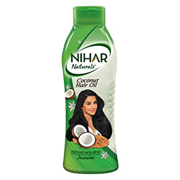 Nihar Naturals Non Sticky,Coconut Hair Oil For Thick & Strong Hair, Jasmine